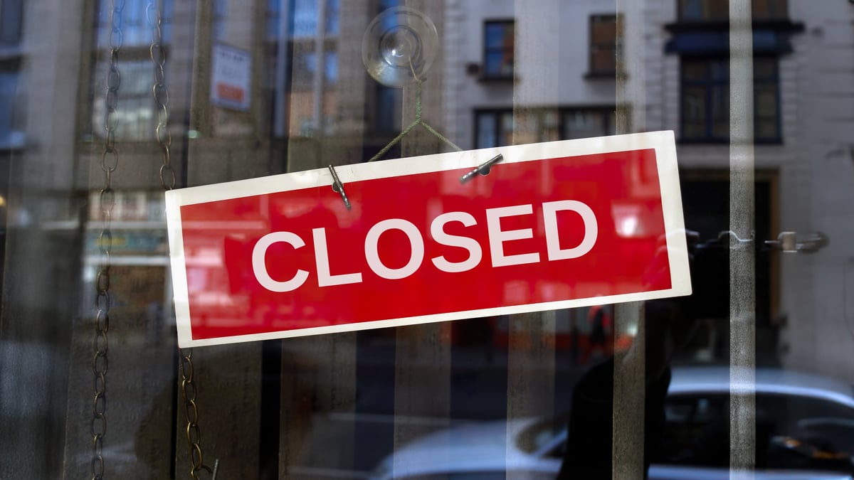 closed sign in English language