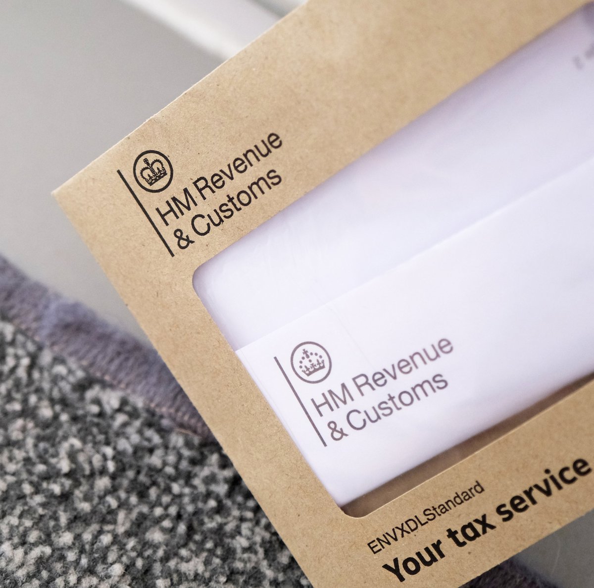 Brown envelope tax demand letter from HM Revenue and Customs